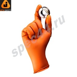 Перчатки нитриловые оранжевые JSN 50 Natrix (25 пар/уп) 1 пара