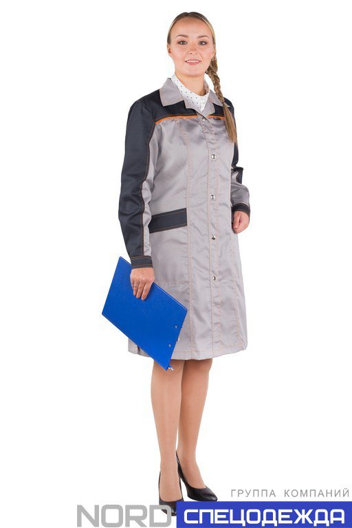 Спецодежда защитная: женский рабочий халат - Производственная компания NORR  Спецодежда