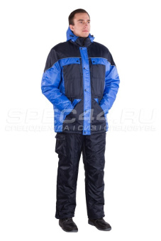 Одежда специальная утепленная Куртка рабочая утепленная  мужская Оксфорд т/синий с васильком