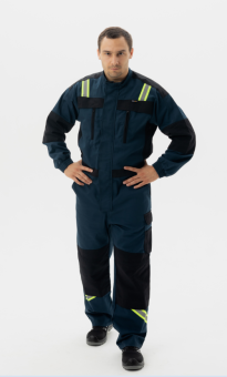 Комбинезон Вектор с СОП, арт. КОМ 001, т.синий/черный