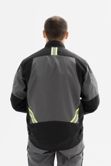 Одежда специальная летняя Костюм Грит Люкс с СОП мужской, арт. КОС 004, серый/черный