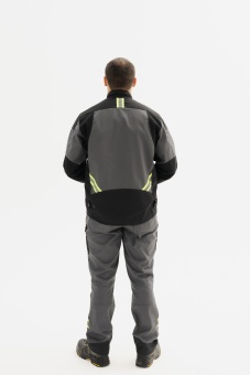 Одежда специальная летняя Костюм Грит Люкс с СОП мужской, арт. КОС 004, серый/черный