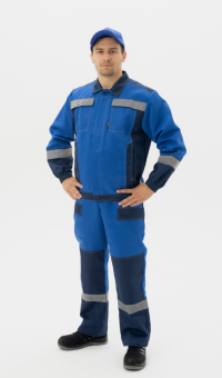 Одежда специальная летняя Костюм с СОП, арт. КОС 008/Грт, тем.синий/василек