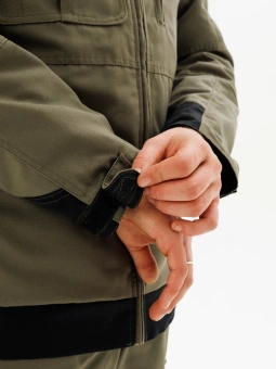 Одежда специальная утепленная Куртка Вест Ворк демисезонная мужская, арт. КУР 605/ДМ, тк. Канвас, хаки/черный