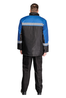 Одежда специальная утепленная Куртка утепленная черная с васильком СОП