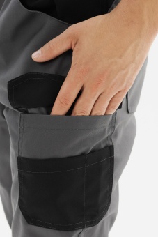 Одежда специальная летняя Костюм Грит Люкс с СОП мужской, арт. КОС 004, серый/черный